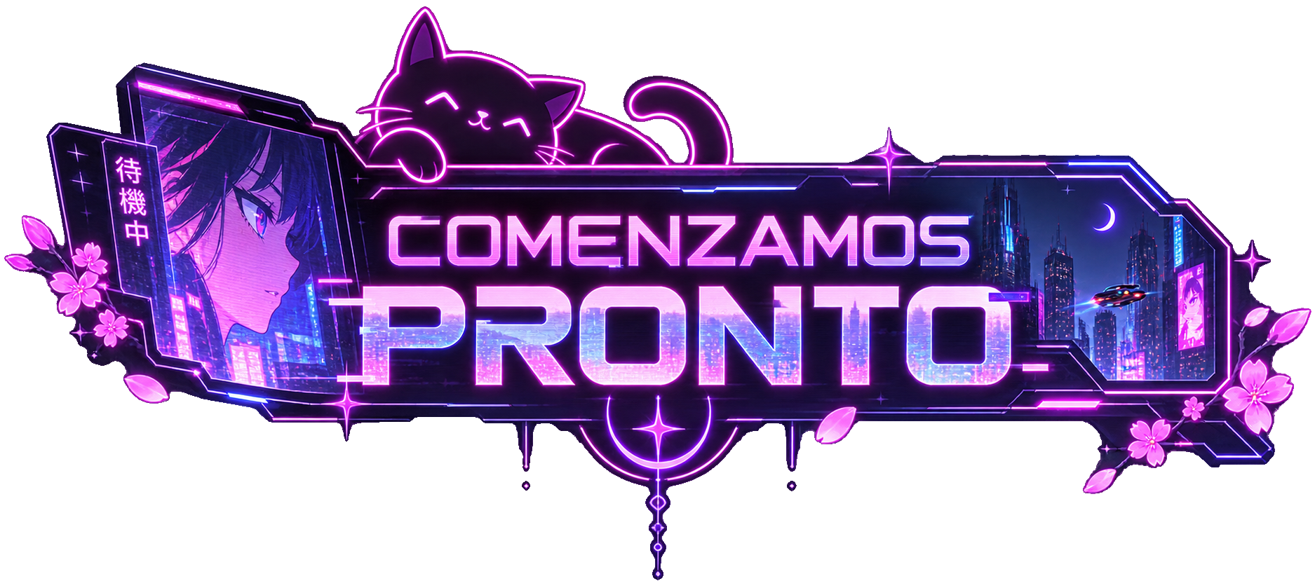 Starting soon: cyberpunk style