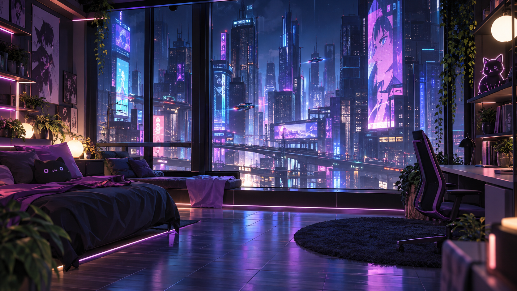 Scene: cyberpunk style